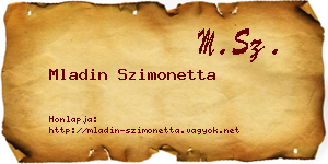 Mladin Szimonetta névjegykártya